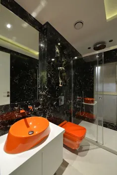 21 طرح حمام مشکی که زیبا و شیک به نظر می رسند |  احترام گذاشتن