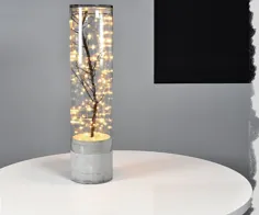 لامپ بتونی در فضای باز DIY 2