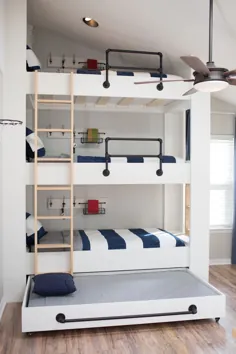 این تختخواب های سه تخته سه طبقه بسیار جذاب هستند که می خواهید در خانه خودشان بسازید