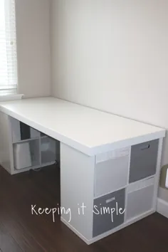 Ikea Hack- میز کامپیوتر DIY با قفسه های Kallax • ساده نگه داشتن آن