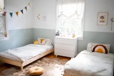 با این پروژه DIY ساده و دو رنگ ، دیوار اتاق کودکان خود را بچرخانید |  Hunker