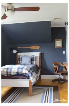 رنگهای رنگی مبلمان اتاق خواب آبی سرمه ای