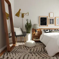 ژئومكلتیك: اتاق خواب |  ایده های طراحی اتاق خواب به سبک مدرن در اواسط قرن