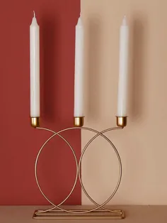 نگهدارنده شمع فلزی هندسی 1 عددی