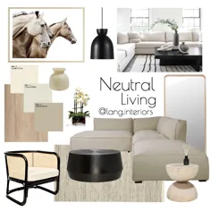 Neutral Living Interior Design Mood Board توسط jaymelang