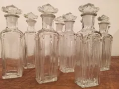 مجموعه بطری های ضد عفونی کننده / بطری های شیشه ای Vintage |  اتسی