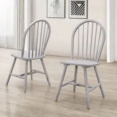 صندلی های ناهار خوری ویندزور در مجموعه چوب های خاکستری 2 - رود آیلند