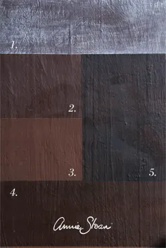 رنگ گچ در هونفلور با 1) موم سفید 2) موم شفاف 3) بدون موم 4) موم تیره 5) موم سیاه
