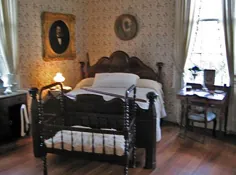 مبلمان عتیقه ، اتاق خواب در Oakleigh Mansion ، Mobile ، آلاباما