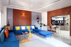 مجسمه خشتی و الگوی آجر صحنه این طرح آپارتمان را رقم زده است. |  استودیوی طراحی Manoj Patel - دفتر خاطرات معماران