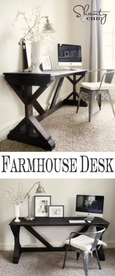 میز کار برای اتاق خواب - به سبک خانه مزرعه