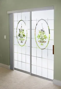 تزئین درهای شیشه ای کشویی با طرح های شیشه مات |  تصویر زمینه برای ویندوز