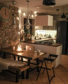 ایوان در اینستاگرام: “.  @ ver4nda را دنبال کنید.  DM برای اعتبار.  .  # طراحی #kitchendesign #kitchen #kitchendecor #decor #art #bohostyle #boho #luxury #lights # night night "