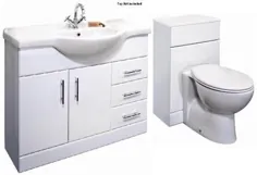 NUIE Classic 1050mm Bathroom Vanity Unit & WC UNIT BTW توالت توالت 1550 میلی متر مجموعه ترکیبی