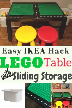 DIY Lego Table with Storage - IKEA آسان بچه ها را دوست خواهد داشت!
