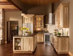 کابینت آشپزخانه روستایی hickory - ایده های مبلمان آشپزخانه از چوب جامد