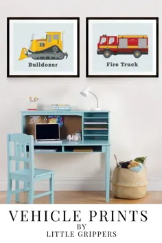 مجموعه ای از چاپهای مورد علاقه کامیون آنها را انتخاب کنید تا اتاق آنها فضای مورد علاقه خود در خانه باشد!