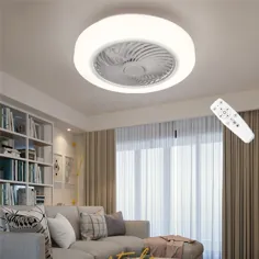 چراغ سقفی پنکه LED مدرن و قابل تنظیم 3 سرعت با اتاق خواب اتاق خواب اتاق کنترل از راه دور