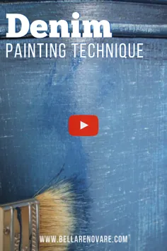 Denim DIY Painting Technique Bella Renovare VIDEO آموزش نقاشی مبلمان
