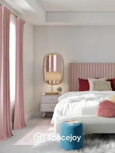 ایده مدرن طراحی اتاق خواب Glam الکتریک