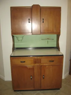 جعبه نان آشپزخانه آرد آشپزخانه ذخیره سازی لوازم آشپزخانه Vintage Sellers Hoosier Cabinet + • 449.99 دلار