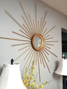 آینه آفتابگردان طلای DIY