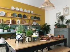 Une cuisine vert et jaune: notre repérage déco - Joli Place