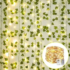 گیاه مصنوعی تزئینی تاک مصنوعی 12PCS با 200 رشته رشته نور LED