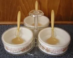 Corelle BUTTERFLY GOLD Gemco CONDIMENT ROTATING SERVER |  # 111081153