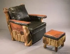صندلی های پوست گاوی و چرم - هنرمندی روستایی