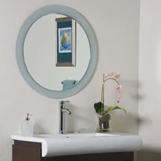 آینه دیواری حمام Zoe Glass 27 1/2 "بدون قاب - # 58M85 | لامپ های Plus
