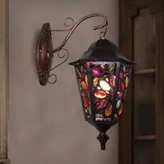 NIAI Vintage Lantern Lights Lamp Gold Large |  فانوس های معلق در فضای باز باغ شرقی برای شمع
