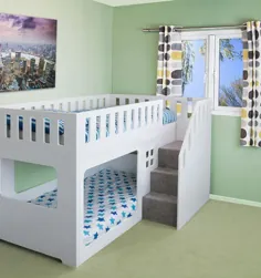 تخت تختخواب سفری لوکس (جلوی پله) کوتاه - تختخواب سفری - تختخواب کودکانه - تختخواب کودک مناسب