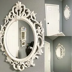 آینه حمام قاب دار چوبی دیواری / آینه غرور / کشور فرانسه |  اتسی