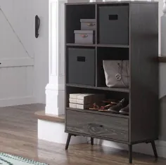 واحد قفسه بندی کابینت ذخیره سازی چوبی بلوط کامدن با کشو