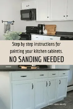 کابینت های آشپزخانه خود را رنگ کنید (نیازی به سنباده زدن نیست)