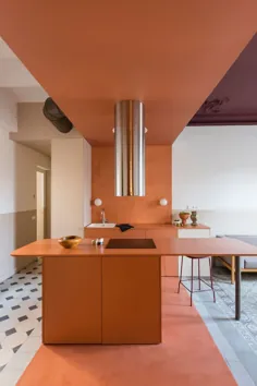〚رنگ درمانی: طرح رنگ جالب در طراحی آپارتمان بارسلونا (75 متر مربع)〛 ◾ عکس ◾ ایده ها طراحی