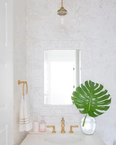 ایده های کاغذ دیواری حمام خانه ساحلی |  ژوش