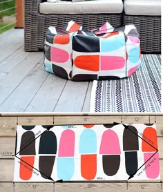 DIY Pouf رنگارنگ - روند تزئینات خانگی - Homedit