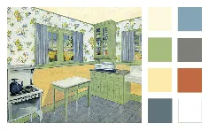1929 طرح رنگ آشپزخانه - رنگ پرنعمت