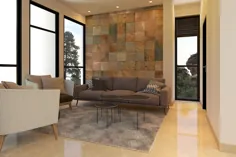 طرح های کاشی دیواری اتاق نشیمن برای خانه شما |  کافه طراحی