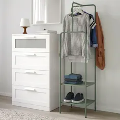 NIKKEBY قفسه لباس ، سبز خاکستری ، 17 3 / 4x66 7/8 "- IKEA