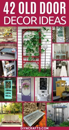 42 روش روستایی برای تزئین با درهای قدیمی {خانه و باغ}