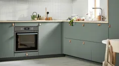 آشپزخانه سبز خاکستری BODARP