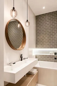 Holz und Weiß in einem Badezimmer mit mehreren Stilen - Hausdekoration - معماری - بلاگ من