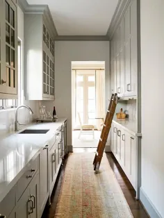 شربت خانه باتلر سبک گالی خاکستری روشن - انتقالی - آشپزخانه