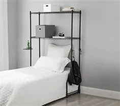 Gunmetal خاکستری بالای قفسه تختخواب عالی برای اتاق قفسه بندی اتاق خواب ویژه منحصر به فرد دوقلو به اندازه XL