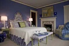 تزیین اتاق خواب خود با رنگ های سبز ، آبی و بنفش