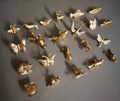 دستگیره های درب کمد حیوانات فلزی طلایی کشش کشوی حیوانات |  اتسی