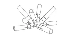 مفصل بامبو که معمولاً در پروژه های سیمون ولز استفاده می شود.  معماری بامبو |  اسپیس فریم در سال 2018 |  Pinterest |  بامبو ، معماری بامبو و ساخت و ساز بامبو